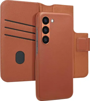Image de Accezz Bibliothèque en cuir 2-en-1 avec MagSafe pour le Samsung Galaxy S23 - Sienna Brown