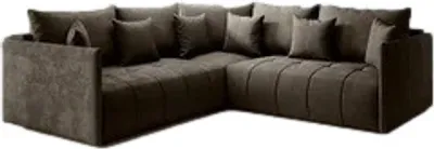 Produktbild von FURMEB24 - Ecksofa ASPEN L -245 x 225 cm, Sofa mit Schlaffunktion und Bettzeugablage, Ecksofa mit Kissen,  Wohnzimmer, L-Sofa , Rechts