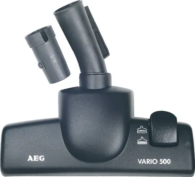 A black vacuum cleaner attachment is shown against a white background.