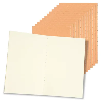Zdjęcie produktu dla Blok notatowy A5, 12 sztuk, papier kraft, 80 g/m², 60 stron, przenośny, idealny do notatek, szkiców i dzienników