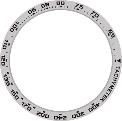 Produktbild von INF Silber & Schwarz Geschwindigkeits-Zeitskala Lünette Ring 45mm für Galaxy Watch 5 Pro