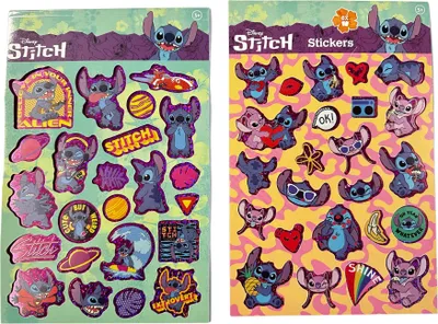 Produktbild von Lilo&Stitch Bubble Sticker Aufkleber Buch mit Angel, Stitch, Schrulle und seine Freunde über 50 Sticker blau pink