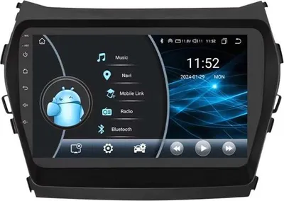 Produktbild von Autoradio mit Bluetooth und CarPlay für Hyundai ix45 Santa Fe (2013–2017) – Kompatibel mit Apple und Android – Stereoanlage – Navigationssystem – 6 GB RAM, 128 GB interner Speicher