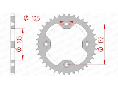 Produktbild von AFAM Kettenrad Stahl Standard - 520