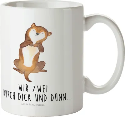 Produktbild von Mr. & Mrs. Panda Trinklernbecher Hund Streicheln - Weiß - Geschenk, Kindertasse, Kinderbecher, Kunststoffbecher, Hunde, Hundewelpe, Plastikbecher, Bauch, Süß, Pott