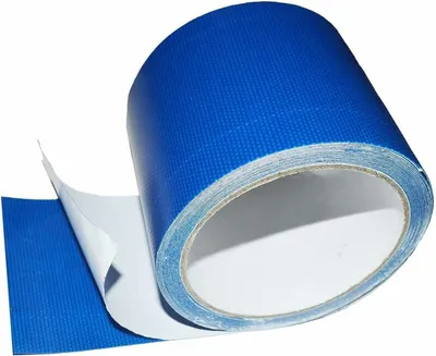 Produktbild von Planen-Reparaturband, Dichtungsband für LKW oder Gewächshaus, Zelt oder Pavillon, bei Rissen, Beschädigungen oder Löchern – wasserdicht und verschleißfest (8 cm x 5 m, blau)
