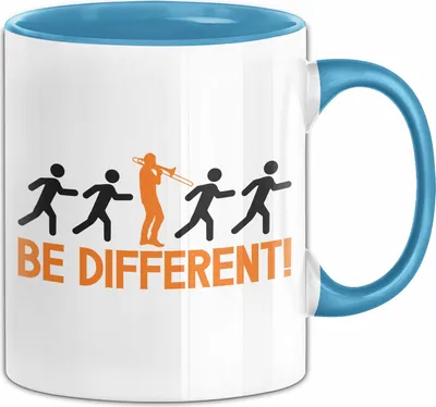 Produktbild von Posaunen-Spieler Tasse Geschenk Be Different Posaunist Geschenkidee Becher (Blau)