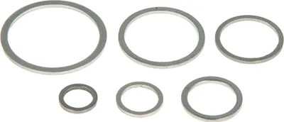 Produktbild von tecuro Aluminium - Flachdichtung, Dichtring, für Ölinstallation - 13 x 17 x 1,5 mm - 1/4 Zoll - DN 8