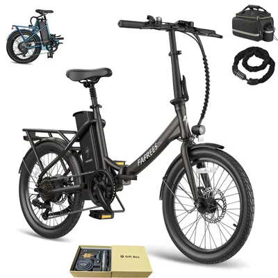 Produktbild von E-Bike klapprad 20" 155 - 195 cm Rostfreie Aluminiumlegierung 36 V 18,2 Ah 655,2 Wh bis zu 150 - 190 km 7 Gang Wasserdicht IPX4, Schwarz
