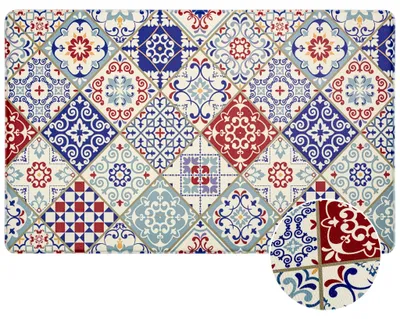 Produktbild von ANRO Anti-Ermüdungsmatte Mosaic 50x80 cm – Stehmatte 1 cm geschäumt, rutschhemmend, abwischbar, für Fußbodenheizung geeignet
