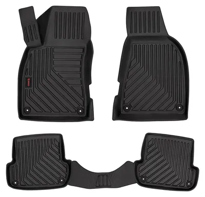 Produktbild von Gummi-Fußmatten für Audi A4 B7 2004-2008 (Cabrio) – 4-tlg, Schwarz, passgenau