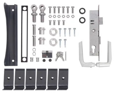 Produktbild von Alberts Zubehör-Set Flexo für Einzeltor bis 1200 mm Höhe Stahl roh, verzinkt anthrazit kunststoffbeschichtet RAL 7016