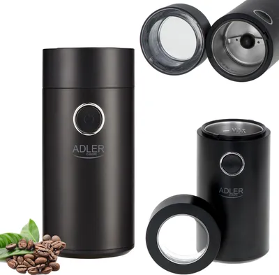 Produktbild von Adler AD4446BS, Mühle mit Mahlwerk, 75 g, Edelstahl, Schwarz, 150 W, 220-240 V