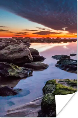 Produktbild von MuchoWow® Poster Felsen - Wasser - Natur 40x60 cm - Plakate für die Wand - Poster Babyzimmer