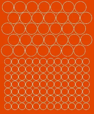 Image de Autocollants pour casque de vélo, autocollants pour jantes, 119 pièces, orange mat