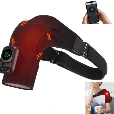 Produktbild von Knie-Massager,5 Heizstufen & 8 Vibrationsmodi, Massagegerät für Schulter,Ellenbogen & Knie,lindert Schwellungen, Steifheit, Verletzungen & Unwohlsein