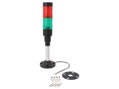 Produktbild von LED Signalsäule, Dauerlicht, rot/grün, Dauerbuzzer, 24V, 40mm
