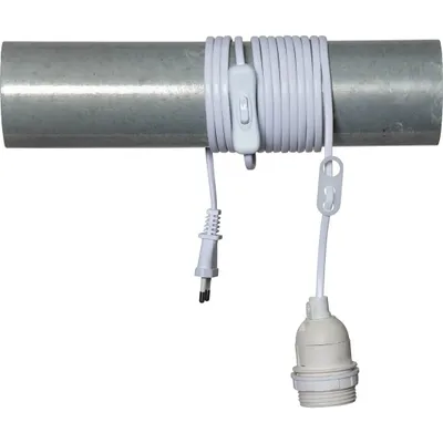 Produktbild von Eglo Lampenfassung Weiß max. 25W E27 Außengewinde 3,5m Kabel Stecker & Schalter