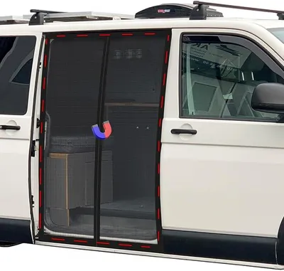 Produktbild von Magnetisches Fliegengitter für VW T5 T6 Schiebetür – Insektenschutz und Sonnenschutz für Camperbus