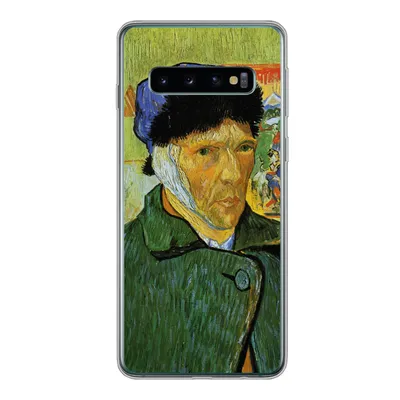 Produktbild von MuchoWow® Handyhülle Schutzhülle Hülle für Samsung Galaxy S10 Selbstbildnis mit verbundenem Ohr - Vincent van Gogh Silikon Softcase Handy Hülle - Handytasche