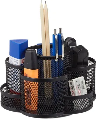 Produktbild von Famanu Stiftehalter 7 Fächer - drehbar - schwarz