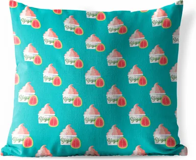 Produktbild von MuchoWow® Outdoor Kissen - Sommer - Eiscreme - Blau - 60x60 cm - Wetterfest - Lounge Kissen - Dekoration - Schlaf Kissen