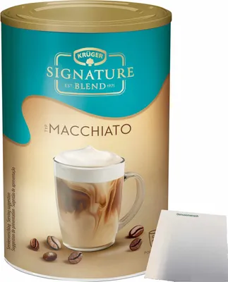 Produktbild von Krüger Signature Blend Macchiato (200g Dose) + usy Block