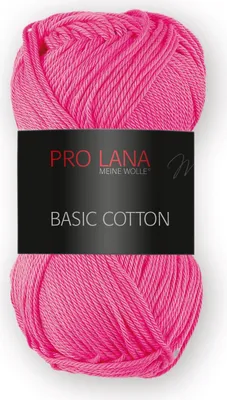 Produktbild von Pro Lana BASIC Baumwolle Baumwollgarn 50 g ideal für Kleidung, Spielzeug, Accessoires 125 m Farbe 036 - pink
