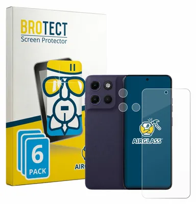 Produktbild von 6x BROTECT Schutzglas für Motorola Moto G17 (Display+Kamera) Schutzfolie Panzer Folie Glas Display Schutz klar
