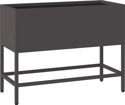 Immagine prodotto di vidaXL Fioriera da giardino a letto rialzato nera 60 x 26 x 45 cm in acciaio
