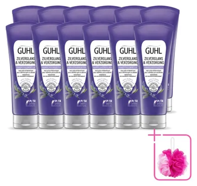 Productafbeelding van 12 x Guhl Zilverglans & Verzorgingsmasker tegen geelheid - 200 ml - Voordelige verpakking - 12 stuks