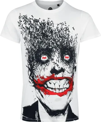 Produktbild von Batman T-Shirt Herren The Joker - Jokerfly weiß L