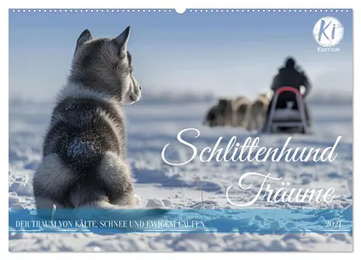 Produktbild von Schlittenhund Träume (Wandkalender 2027 DIN A2 quer), CALVENDO Monatskalender