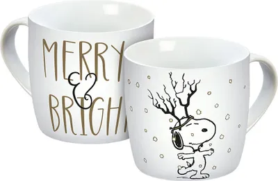Produktbild von Tasse Peanuts Merry & Bright weiß 300ml