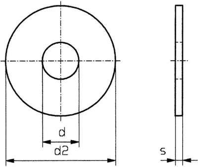 Produktbild von Unterlegscheibe 6.4 mm 18 mm Edelstahl A2 100 St. TOOLCRAFT 6,4 D9021-A2 192701