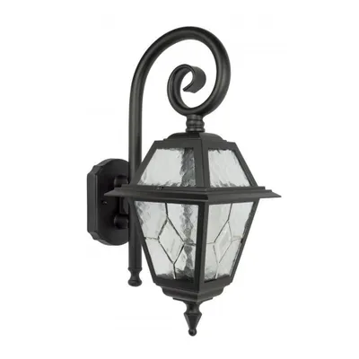 Produktbild von Retro Außenwandleuchte 1xE27 schwarz IP43 SU-MA Buntglas K 3012/1/N