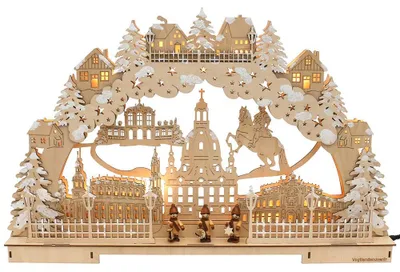 3D LED-Lichtbogen verschneit, Dresdner Frauenkirche, 60 cm