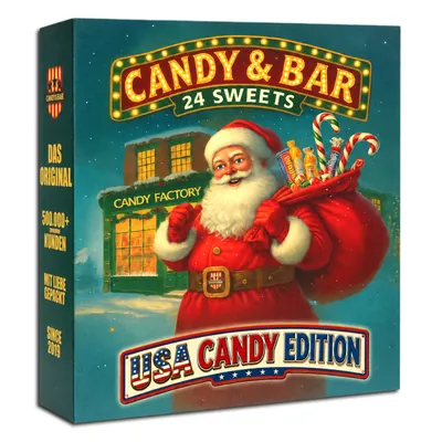 Produktbild von Candy & Bar USA XXL Adventskalender 2026 – 24 amerikanische Süßigkeiten, American Candy & USA Snacks