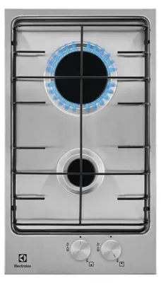 Produktbild von Electrolux EGG3222N, Edelstahl, Integriert, 29 cm, Gaskochfeld, Edelstahl, 2 Zone(n)