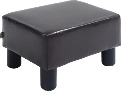 Produktbild von Fortuna Lai Fußhocker Sitzhocker, Rechteckiger Ottoman, Fußstütze, Kunstleder, bis 100kg, für Wohnzimmer, Kaffee