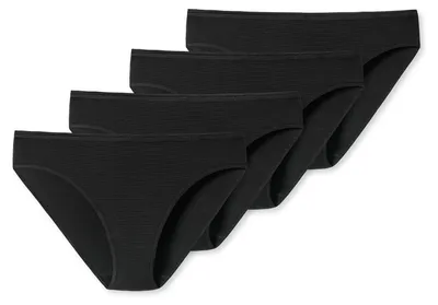 Produktbild von Schiesser Damen Tai-Slip 4-Pack Modal Essentials - schwarz - Größe 48