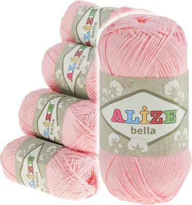 Naturstrickgarn, Strickgarn, Natur, Baumwollgarn, ALIZE BELLA 32 baby rosa