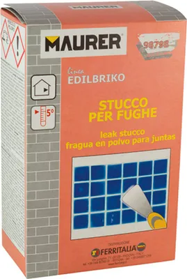 Imagen del producto de Edil Fragua: Mortero en polvo para juntas, marca Maurer (caja de 1 kilogramo)