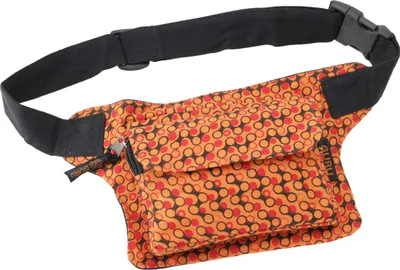 Produktbild von Bedruckte Stoff Sidebag & Gürteltasche, Farbenfrohe Bauchtasche, Hüfttasche - Orange, Uni - Erwachsene, Baumwolle, 15*20*5 cm, Festival- Bauchtasche Hippie