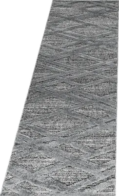 Imagen del producto de Alfombra rectangular para sala de estar, color gris, diseño bohemio, 80x250 cm