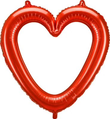 Produktbild von Folienballon Herz 73x72cm Herzrahmen Rot