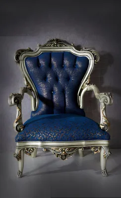 Obrázek produktu pro Chesterfield 1 místný modrý čalouněný sedák textilní pohovka obývací pokoj