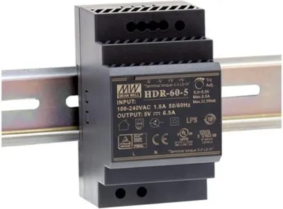 Obrázek produktu pro Průmyslový napájecí zdroj na DIN lištu – jeden výstup – 54 W – 12 V – 4,5 A