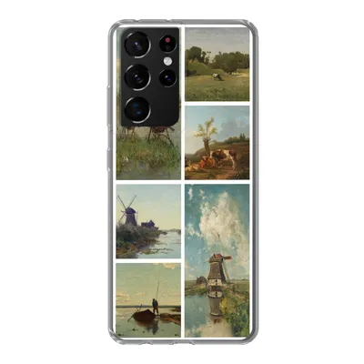 Produktbild von MuchoWow® Handyhülle Schutzhülle Hülle für Samsung Galaxy S21 Ultra Kunst - Collage - Niederlande Silikon Softcase Handy Hülle - Mobiltelefon