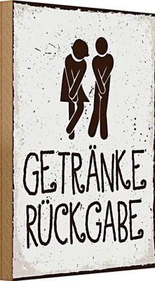 Produktbild von Holzschild Spruch 20x30cm Getränke Rückgabe